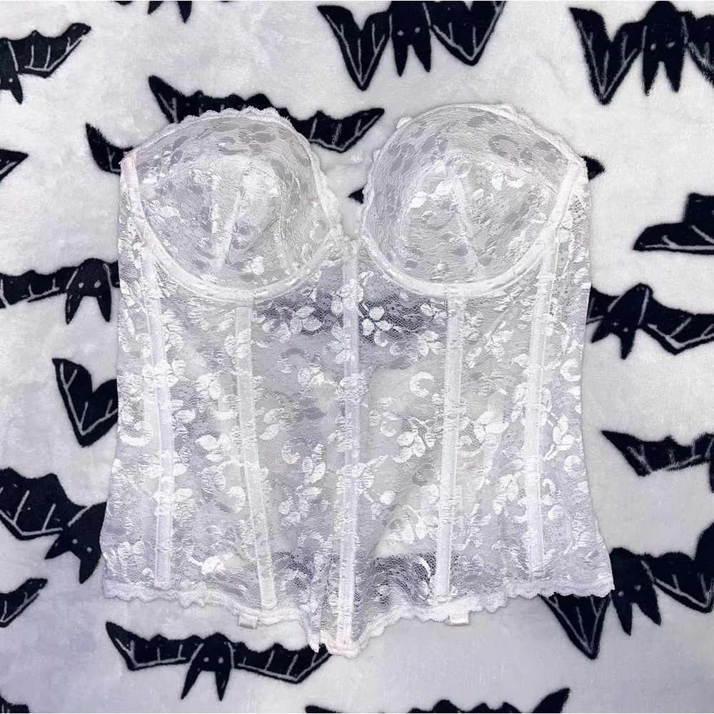 White Floral Corset